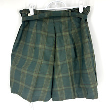 Vintage Dan River Wash And Wear Womens Cotton Shorts Size 16F 50s/60s Plaid Belt picture