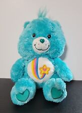 Care Bears Thanks A Lot Fluffy and Floppy Bear 2006 Teal Aqua Rare Collectable picture
