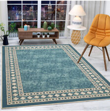 Alfombras Modern Bordered Non-Skid Low Profile Pile Rubber Backing Area Rug picture