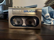 Sony Walkman WM-10 Vintage Cassette Player Gold&Blue - WORKS WITH ISSUES - DESC picture