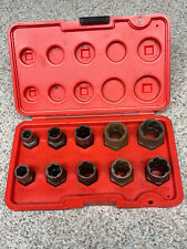 Craftsman 10 Pc Bolt Out Extractor Set Nut Remover picture