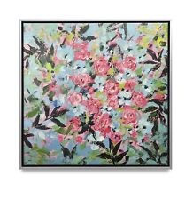 Hungryartist -Flowers Giclée on Canvas 16x16 Framed picture