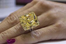 40 Carat Fancy Yellow Diamond Ring Cocktail Party Bridal Babyshower Gift Ring picture