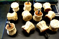 12 Unfinished Vintage Wicker Knobs Pull Cabinet Furniture with Hardware picture