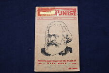 1933 MARCH THE COMMUNIST MONTHLY PERIODICAL - 50TH ANNIV. KARL MARX DEATH- K 485 picture