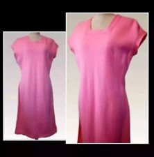 Vintage 1960s Bullocks Wilshire Mod,  Bright Bubblegum Pink Fitted Knit Dress L picture