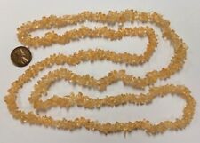 VINTAGE GENUINE CITRINE SMALL NUGGET CHIP BEADED CONTINUOUS 40