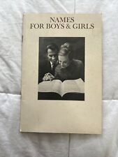 Vintage Johnson and Johnson Names For Boys And Girls 1968 Booklet picture
