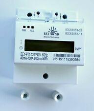 120/240V Electric KWh Meter 50/60hz Up to 100Amps Single Phase DIN-rail Type. picture