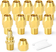 5PCS Brass Pneumatic Replacement Fitting, Reusable Hose End Repair Fitting 3/8