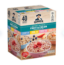 Quaker Instant Oatmeal Fruit & Cream, Variety Pack [40 pk] Ready In 2 Minutes picture