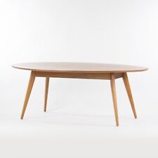 Custom Jens Risom Knoll 78 in Oval Walnut Dining Conference Table Saarinen Tulip picture