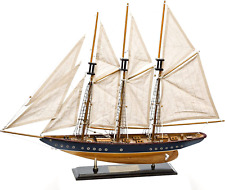 SAILINGSTORY 30″ Wooden Sailboat Model Ship Sailboat Decor Schooner Atlantic picture