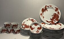 Fitz and Floyd MCM 41 Pc Temple Red Dragon Dinnerware picture