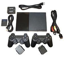 Sony Playstation 2 Slim Ps2 SCPH-90001 Console Bundle 2 Wireless Controllers picture