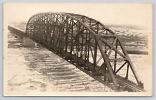 RPPC Alaska, Tanana River Bridge Vintage AK A233 picture