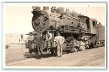 c1918 Railroad Train Engine #400 Conductor Occupational RPPC Photo Postcard picture