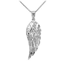 .925 Sterling Silver Angel Wing Pendant Necklace Size (S) Small picture