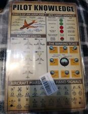 Retro Pilot Knowledge Metal Signs Vintage Airplane Decor for Home Aviation Art W picture
