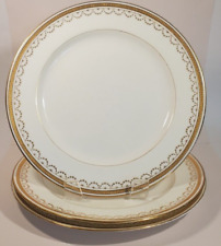 3 Minton Gold Encrusted Plates G5485 Gold Swags 9 inch c. 1891 picture
