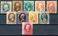 USAstamps Used FVF US 1873 Continental Bank Note Complete Set Scott 156 - 166 picture
