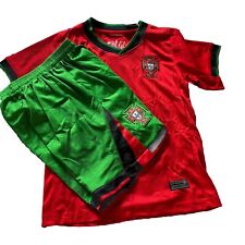 Portugal Euro 2024 Home Jersey and Short Kid Set CR7 picture