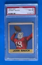 1949 Leaf Gum Football Card #4 Johnny Rauch NY Bulldogs PSA 4 VG-EX picture