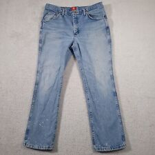 Vintage Wrangler Slim Fit 36 MWZ Denim Jeans Mens 36X30 Mid-Rise Workwear picture