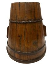 Vintage Wood Butter Barrel Churn Primitive Rustic Farmhouse Farmer 13.5”H x 13”W picture