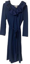 Vintage 60s/70s Navy Blue Midi Cocktail Dress by Umba for Parues Feinstein picture