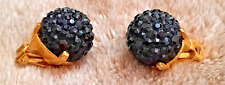Vintage James Arpad Signed Runway Statement Pave Crystal Dome Earrings RARE picture