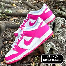 Nike Dunk Low (GS) Shoes White Pink Laser Fuchsia FB9109-102 Multi Sizes NEW picture
