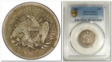 1853 SEATED LIBERTY QUARTER (w/ ARROWS & RAYS) 25¢, PCGS VF30, Gold Shield picture