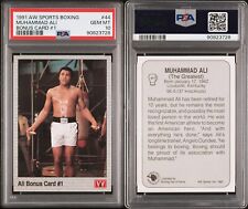 1991 AW Boxing Muhammad Ali Bonus Card #1 PSA 10. Pop 14 picture