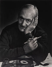 1965 Vintage Yousuf Karsh Photo Print Portrait Joan Miro Engraving Art 13x15 picture