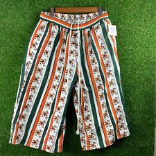 Vintage University of Miami Hurricanes Striped Athletic Shorts L 80s 90s picture