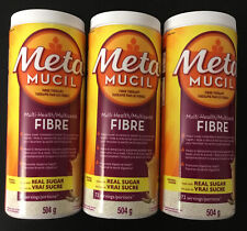 3-Pack-Metamucil 3 in 1 MultiHealth Fibre-Original Coarse, Real Sugar. picture