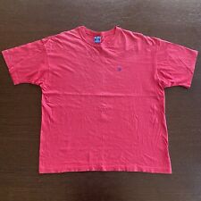 Vintage Champion Embroidered Logo Tee Size Large Made in USA Essential Red picture