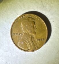 RARE 1944 Wheat Penny EAR Error? No Mint Mark “L” in Liberty Rim Error Cent Coin picture