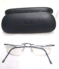 Silhouette  7534 48 5000 Small Purple RIMLESS Wire Eyeglasses 15-40 Austria Case picture