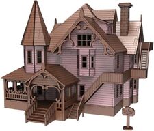 Pink Palace Coraline House Model Kit - Easy to Assemble - 3D Wooden Puzzle picture