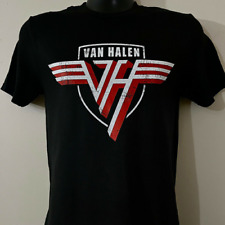 Van Halen vintage 80s 90s guitar rock band black T-shirt Allsize S to 5XL 1H237 picture