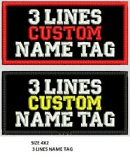 3-LINES CUSTOM EMBROIDERED NAME TAG, FAST SHIPPING, USA SELLER picture