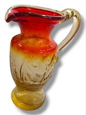 Vintage Kanawha Glass Amberina  Mini Pitcher 4” Glows picture