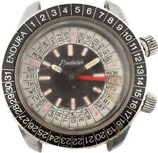 Vintage Endura Roulette Style Perpetual Calendar Men's Mechanical Wristwatch picture