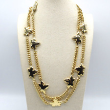 VTG Maple Leaves Heavy Statement Necklace 28