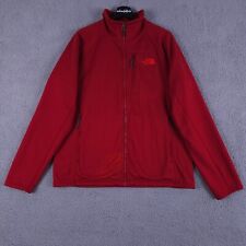 The North Face Jacket Mens Large Red Timber Full Zip Fleece Lined Mock Neck Coat picture