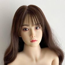 Real Silicone Sex D-oll Head Love D-olls Head with Implanted Hair(Head Only) US picture