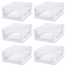 Sterilite 16 Quart Clear Plastic Stacking Storage Drawer Container Box (6 Pack) picture