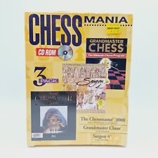 New Sealed 1990s Big Box 3 CD ROM Set Chess Mania Master 3000 Grandmaster Sargon picture